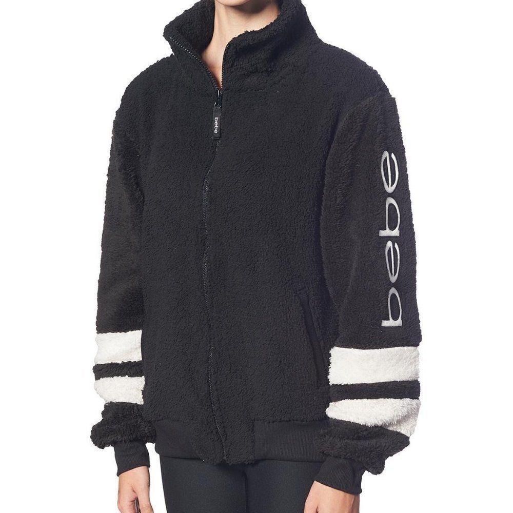 BEBE SPORT Stripe Jacket Black S  170